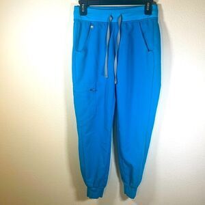 Figs Technical Collection Joggers Tapered Scrubs Teal Womens size XXS PO 1772